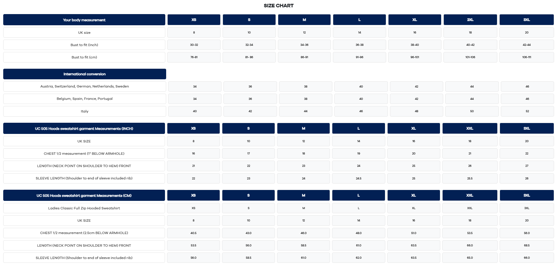 Ladies Classic Full Zip Hooded Sweatshirt