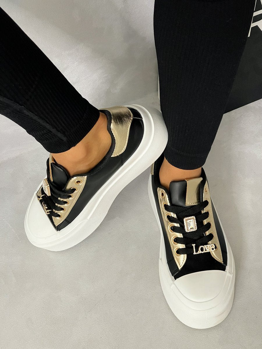 Lace Up Love Platform Trainers