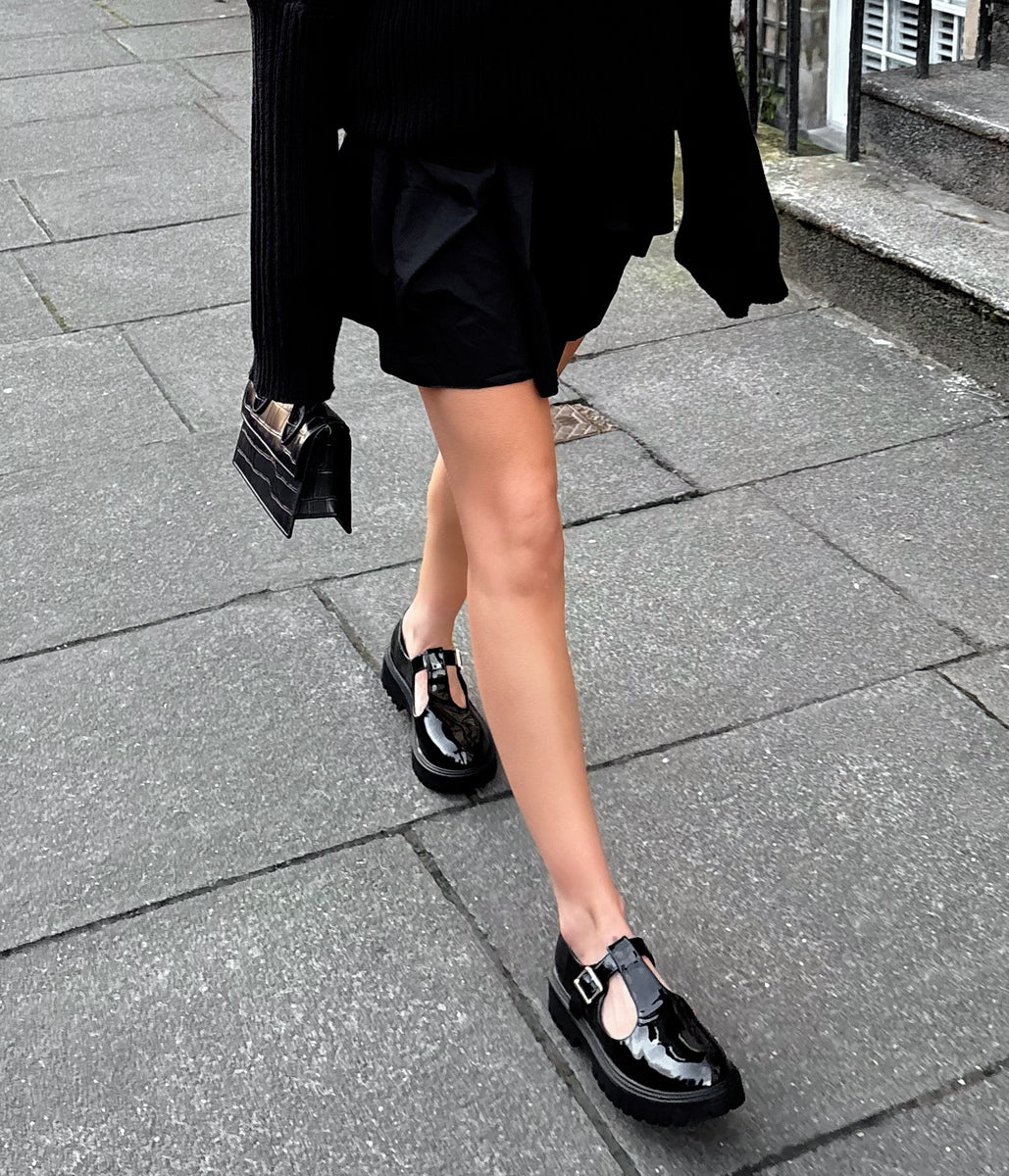 T-Strap Buckle Chunky Sole Shoes