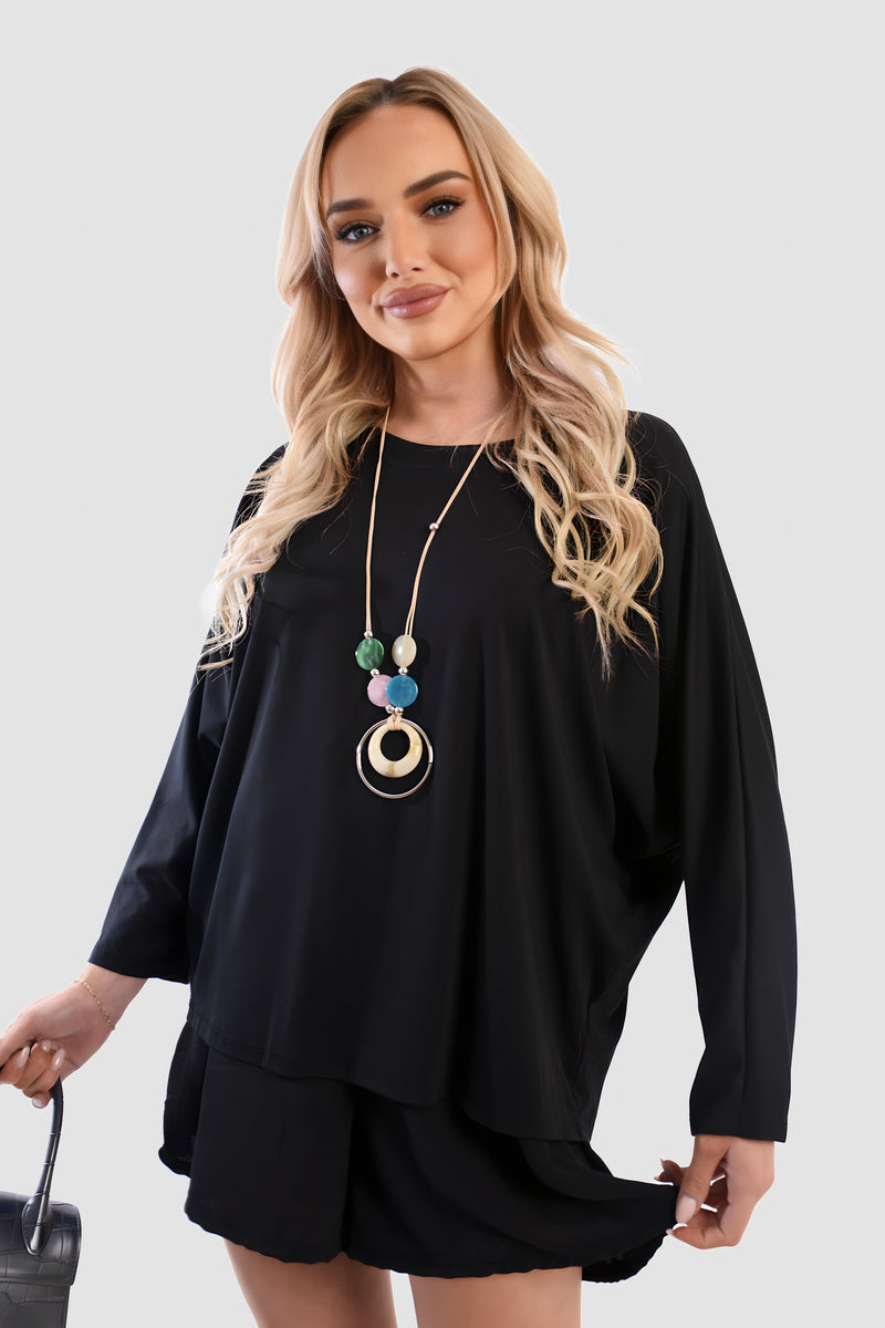 Casual Long Sleeve Loose Fit Top