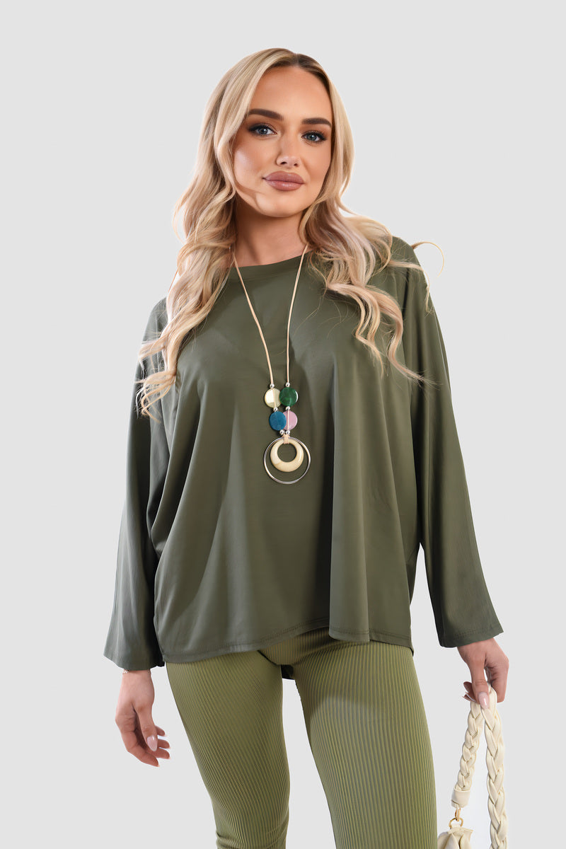 Casual Long Sleeve Loose Fit Top