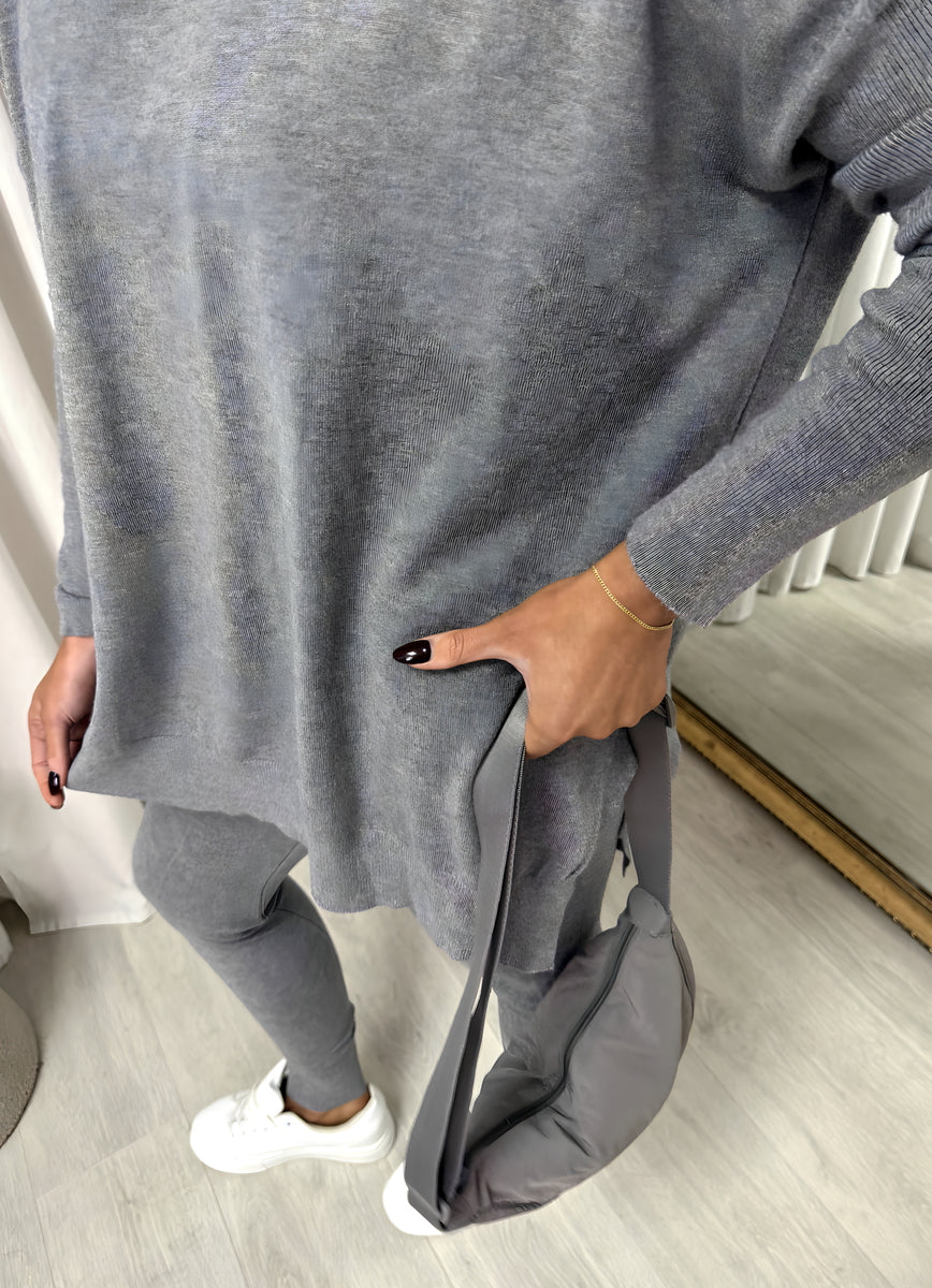 Oversized Long Sleeve Top and Leggings Co-ord Set