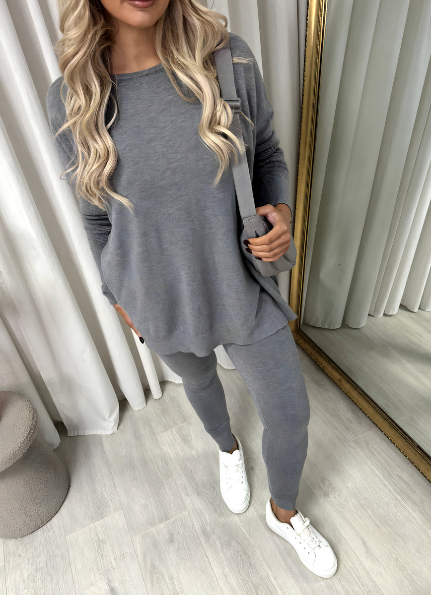 Oversized Long Sleeve Top and Leggings Co-ord Set