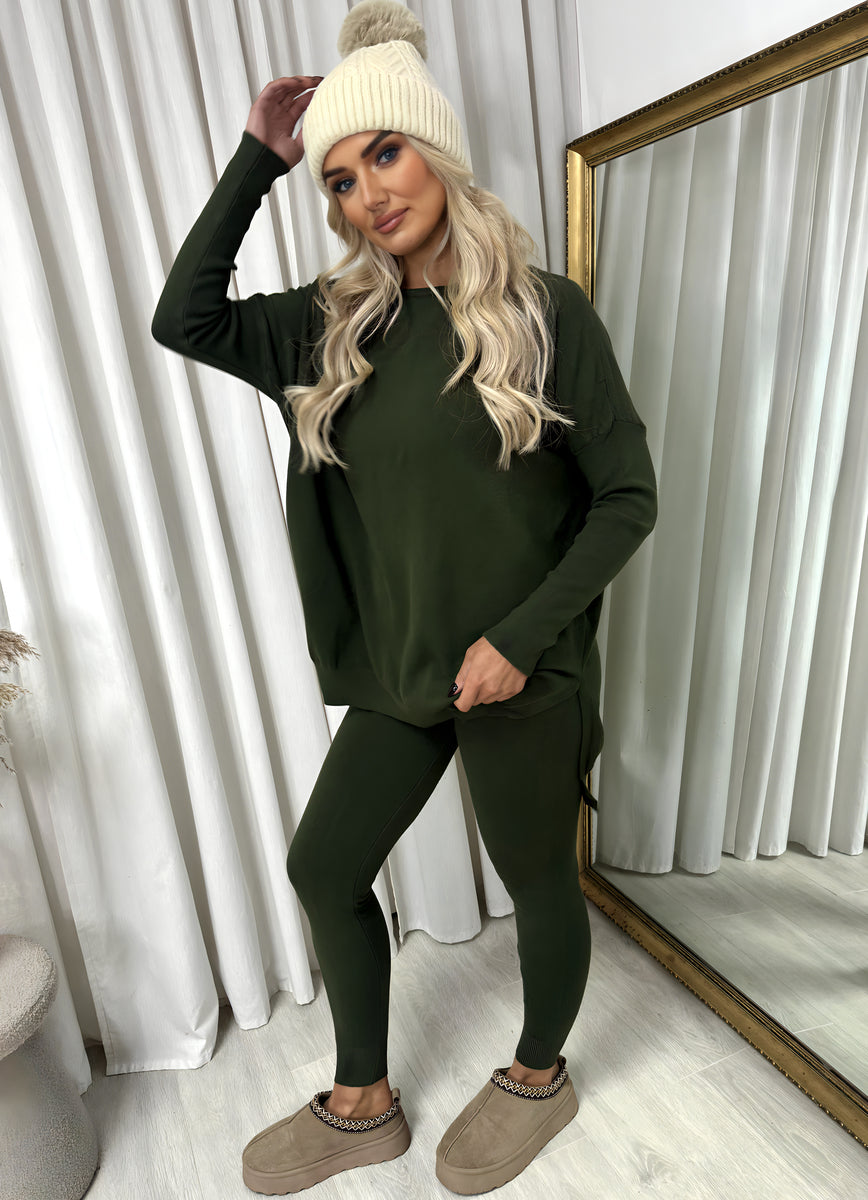 Oversized Long Sleeve Top and Leggings Co-ord Set