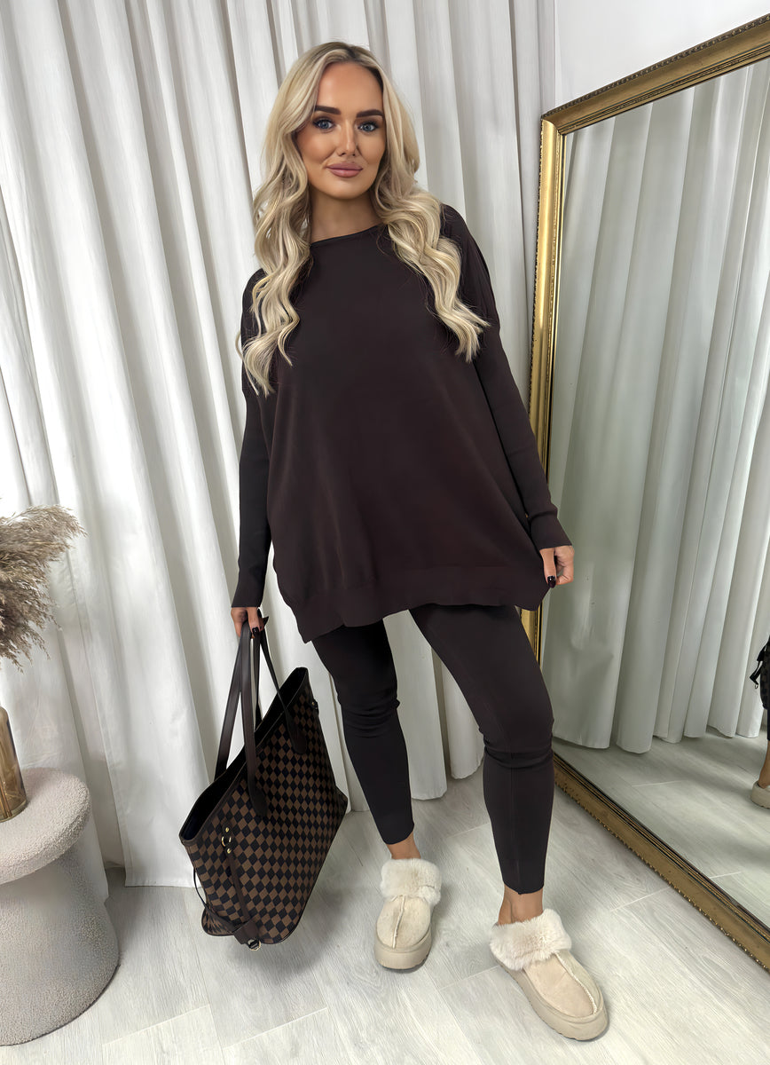 Oversized Long Sleeve Top and Leggings Co-ord Set