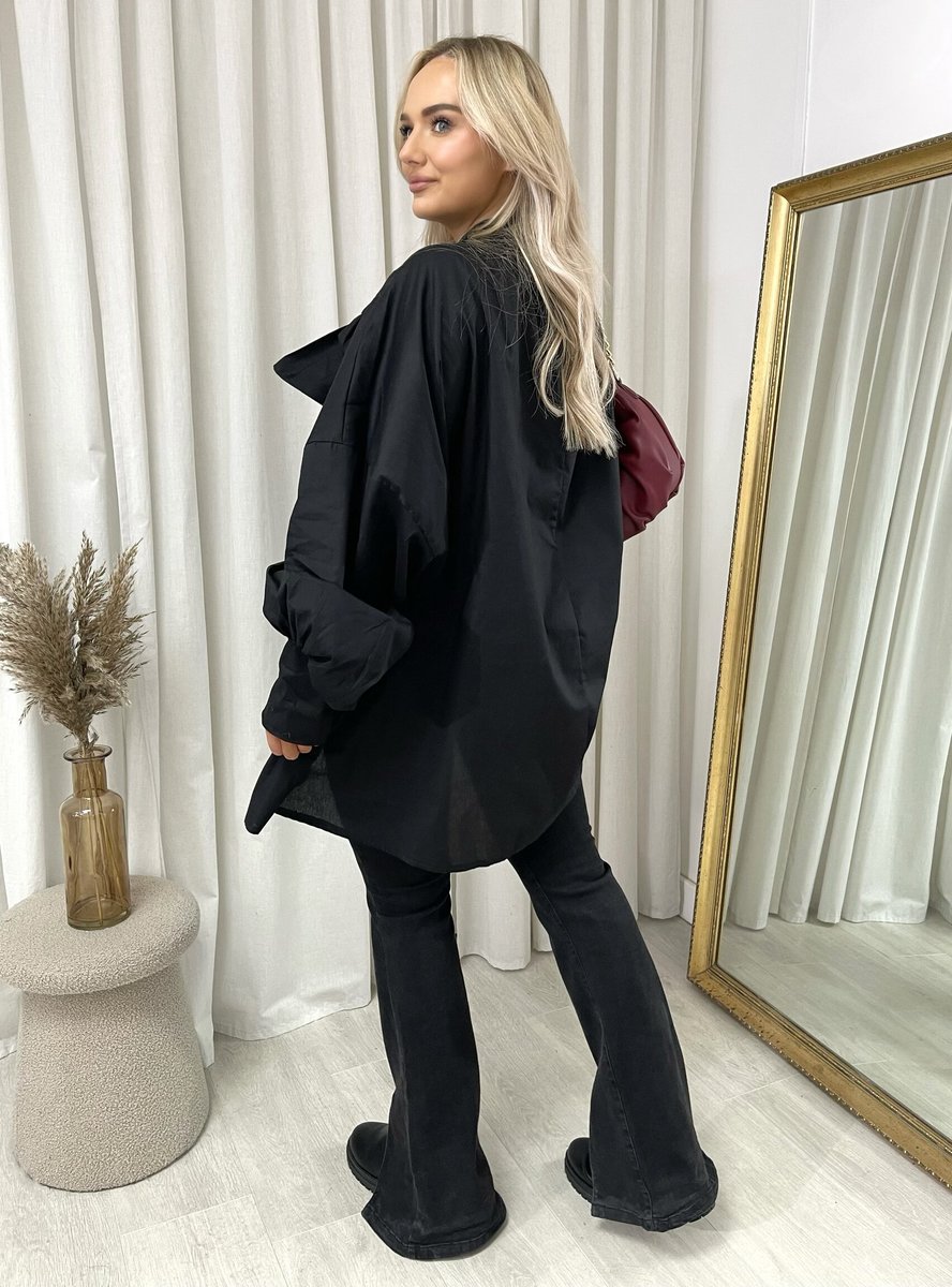 Oversized Tie-Neck Top