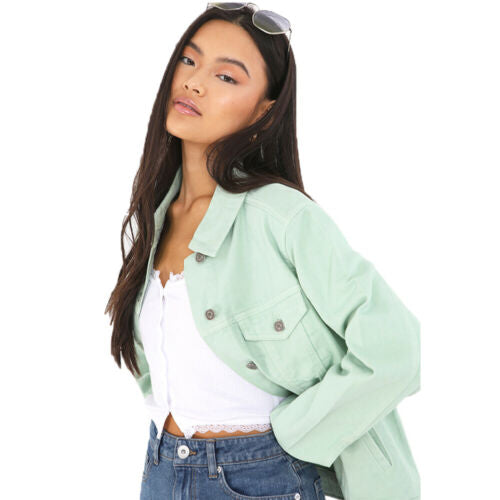 Ladies Brave Soul Blooms Denim Jacket by Ek Wholesale