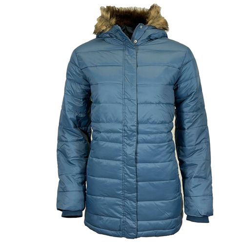 Womens Long Faux Fur Padded Parka Coat by Ek Wholesale