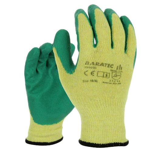 12 x Baratec Protective Latex Gripper Glove - Wet & Dry Conditions by Ek Wholesale