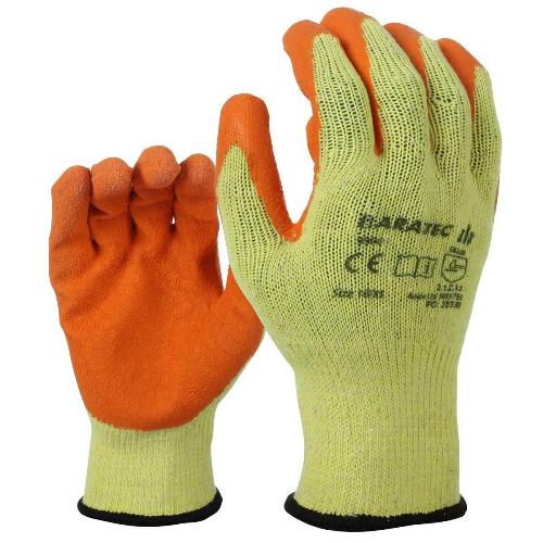 12 x Baratec Protective Latex Gripper Glove - Wet & Dry Conditions by Ek Wholesale