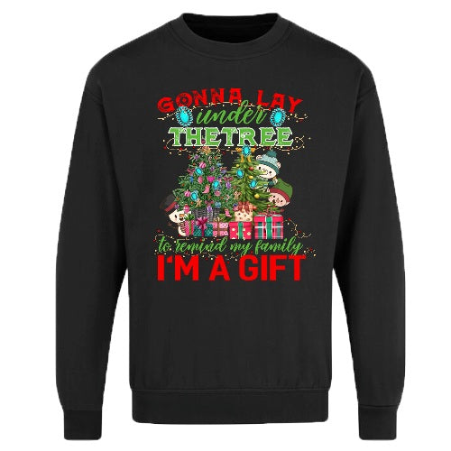 Adults Xmas Sweatshirt - I'M A GIFT by Ek Wholesale