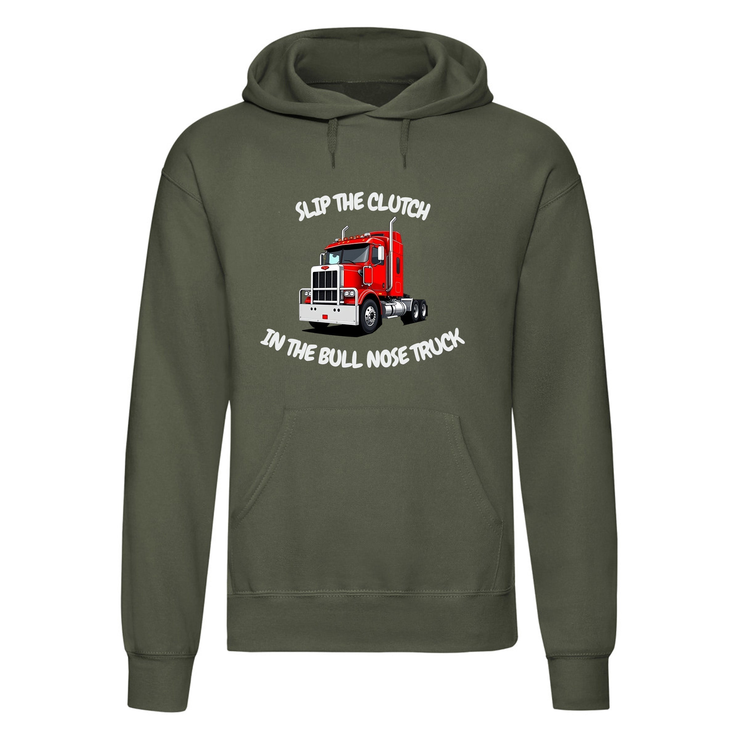 Adults "Slip The Clutch in The Bull Nose Truck" Printed Pullover Hoodie by Ek Wholesale