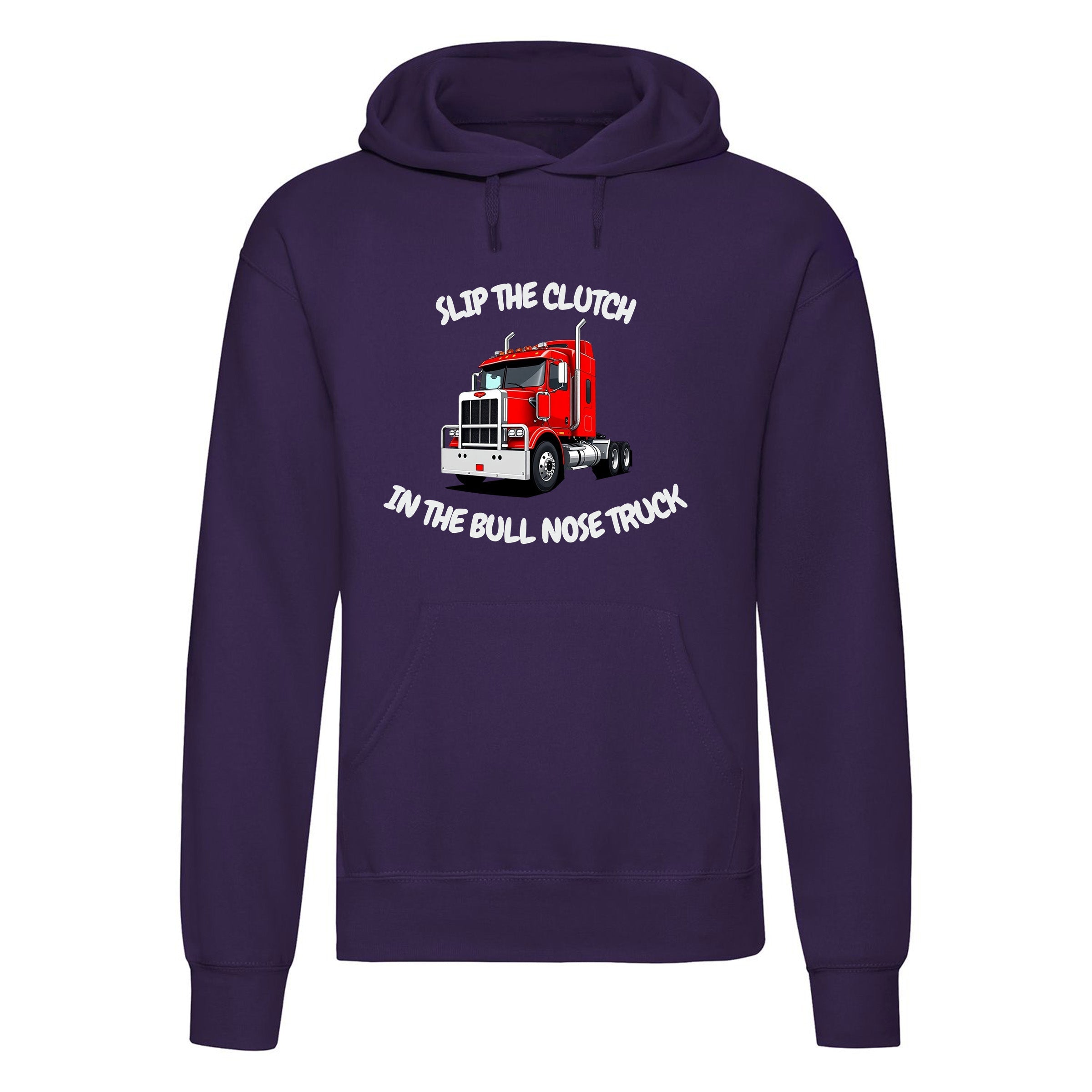Adults "Slip The Clutch in The Bull Nose Truck" Printed Pullover Hoodie by Ek Wholesale