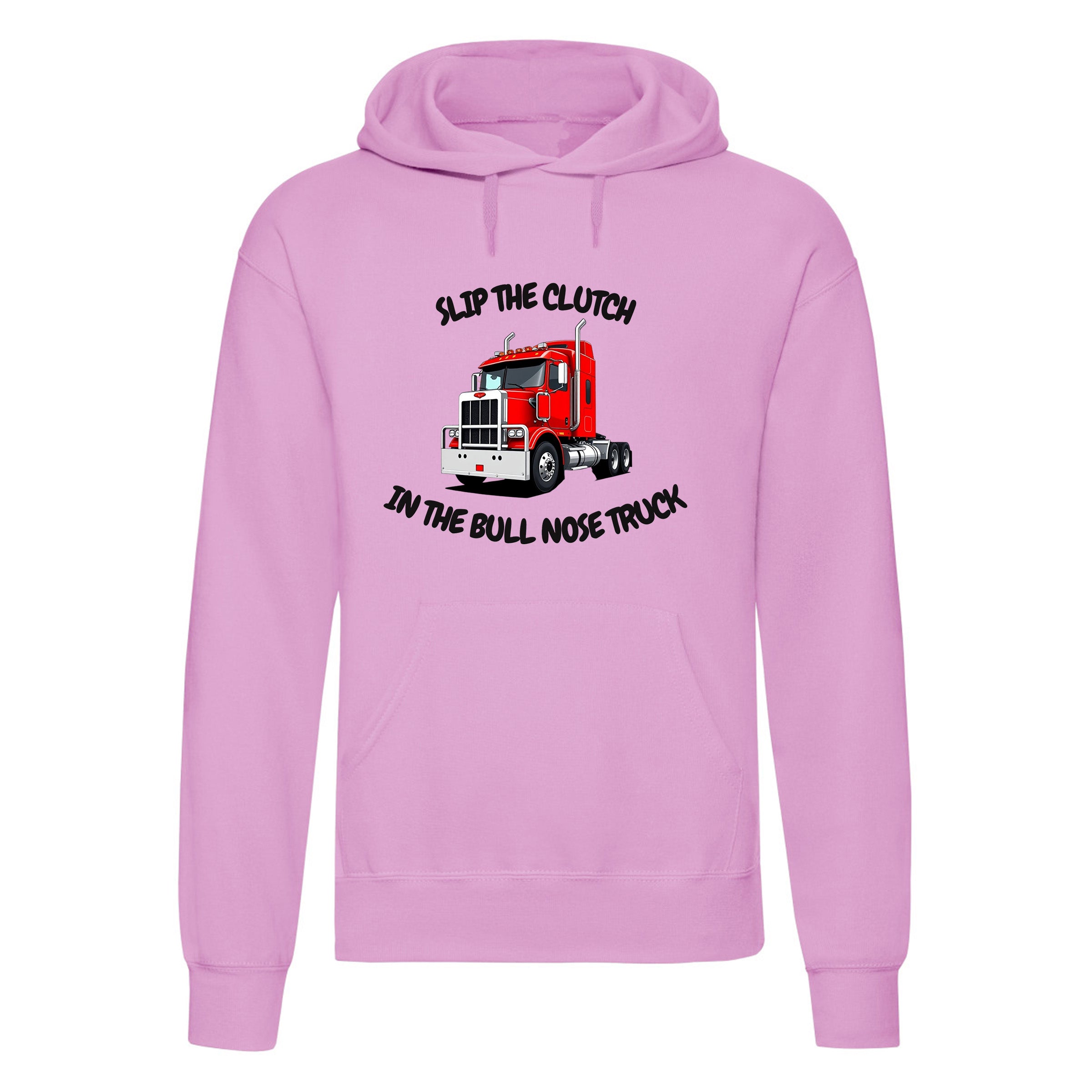 Adults "Slip The Clutch in The Bull Nose Truck" Printed Pullover Hoodie by Ek Wholesale