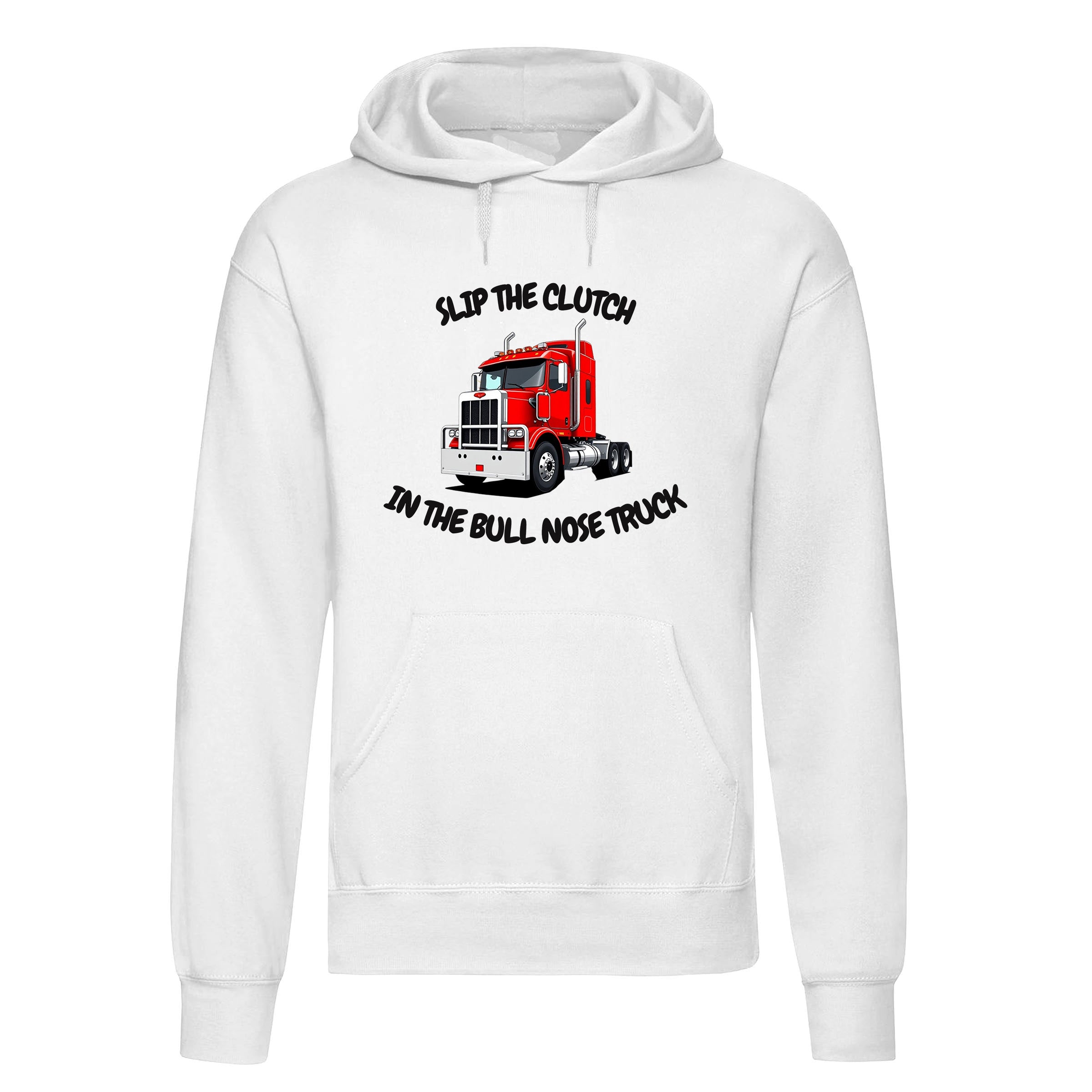 Adults "Slip The Clutch in The Bull Nose Truck" Printed Pullover Hoodie by Ek Wholesale