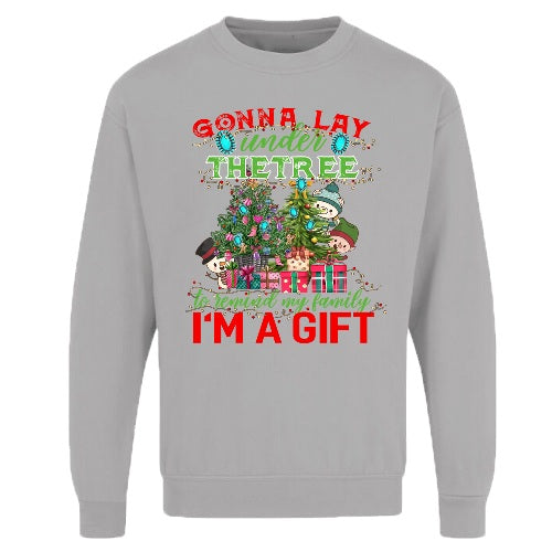 Adults Xmas Sweatshirt - I'M A GIFT by Ek Wholesale