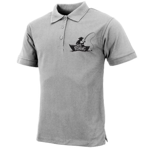 Mens "Gone Fishing" Polo Shirt by Ek Wholesale