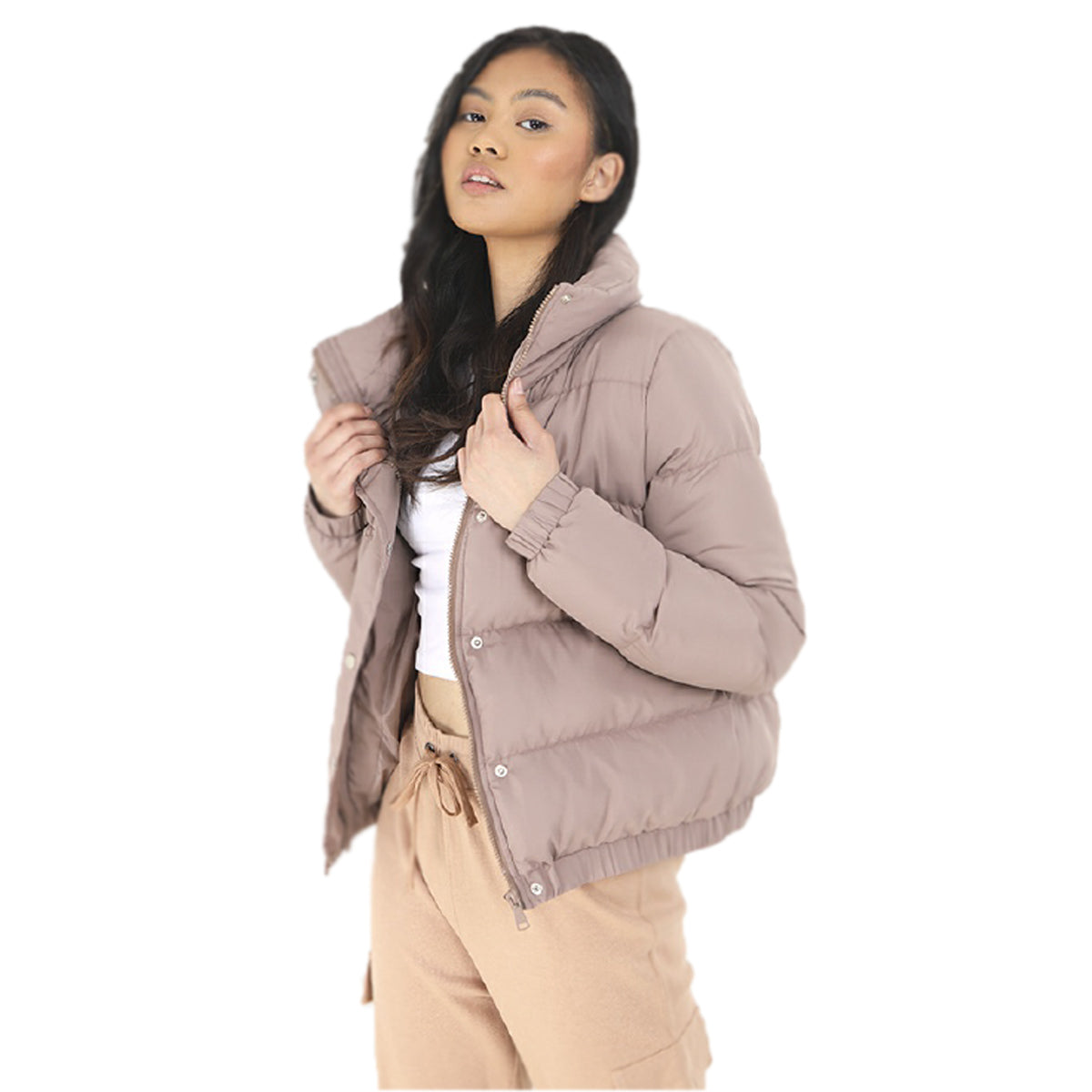 Ladies Brave Soul Slaypeach Puffer Jacket by Ek Wholesale