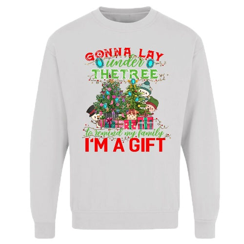 Adults Xmas Sweatshirt - I'M A GIFT by Ek Wholesale