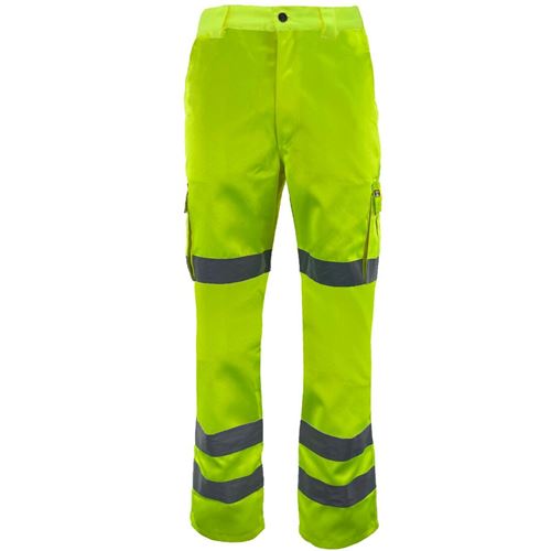 Hi Vis Polycotton Cargo Trousers - HV516 by Ek Wholesale