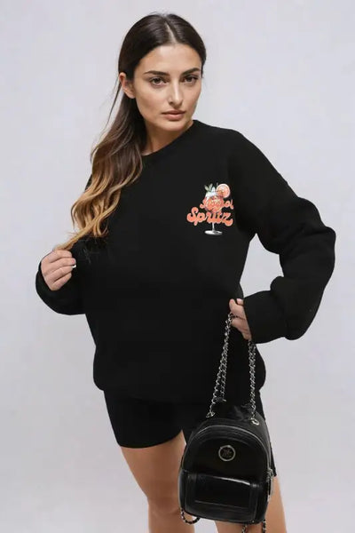 Aperol Spritz Cocktail Graphic Knitted Jumper - Elite Urban