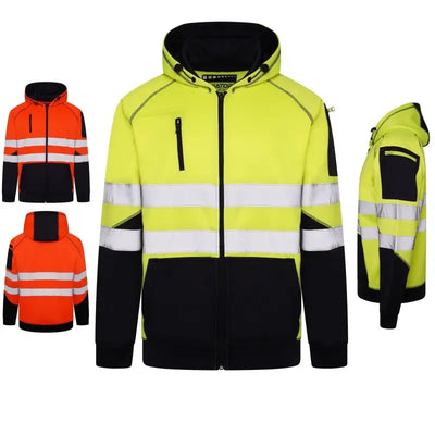 Aviator Hi Vis Zip Hoodie - AV036 Elite Urban