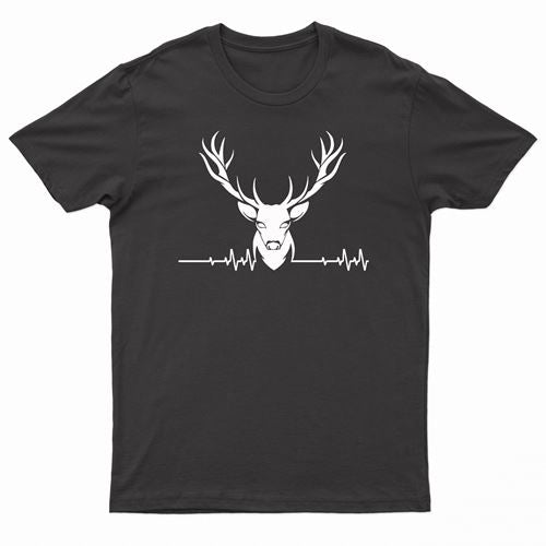 Adults Stag ECG Logo Printed T-Shirt by Ek Wholesale