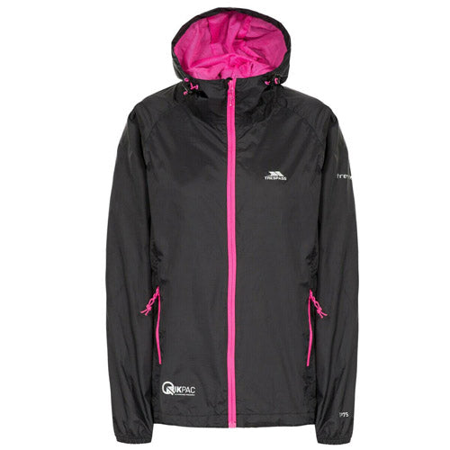 Trespass Qikpac Ladies Waterproof Hooded Jacket - Clearance by Ek Wholesale