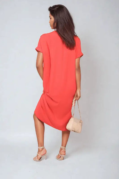 Button Front Shirt Dress Elite Urban