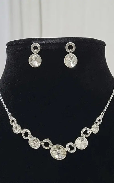 Diamante Necklace and Earrings Set - Elite Urban