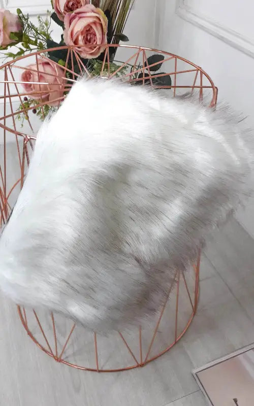 Faux Fur Shoulder Bag - Handbag