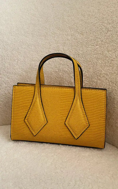 Faux Leather Bag - Yellow / 1SZE - Handbag