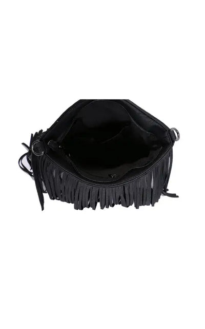 Faux Leather Fringe Bag - Handbag