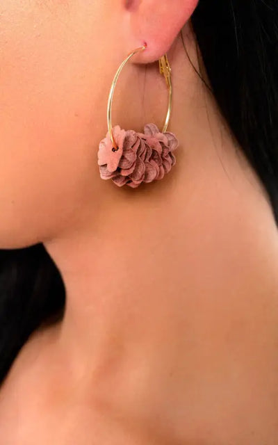 Flower Hoop Earrings - Elite Urban