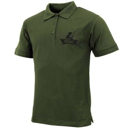 Mens "Gone Fishing" Polo Shirt by Ek Wholesale