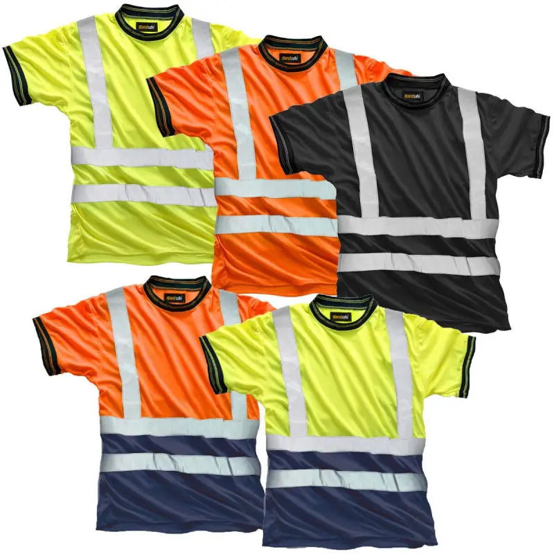 Hi Vis HV007 Short Sleeve Crew Neck T-Shirt Elite Urban