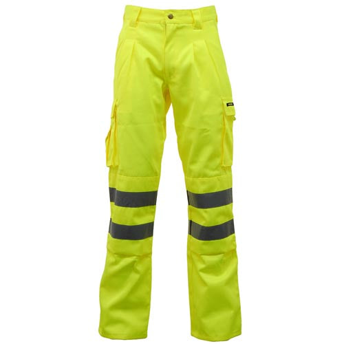 Standsafe HV023 Hi Vis Polycotton Work Trousers by Ek Wholesale