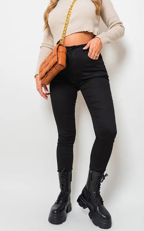 High Waisted Skinny Fit Jeans Elite Urban