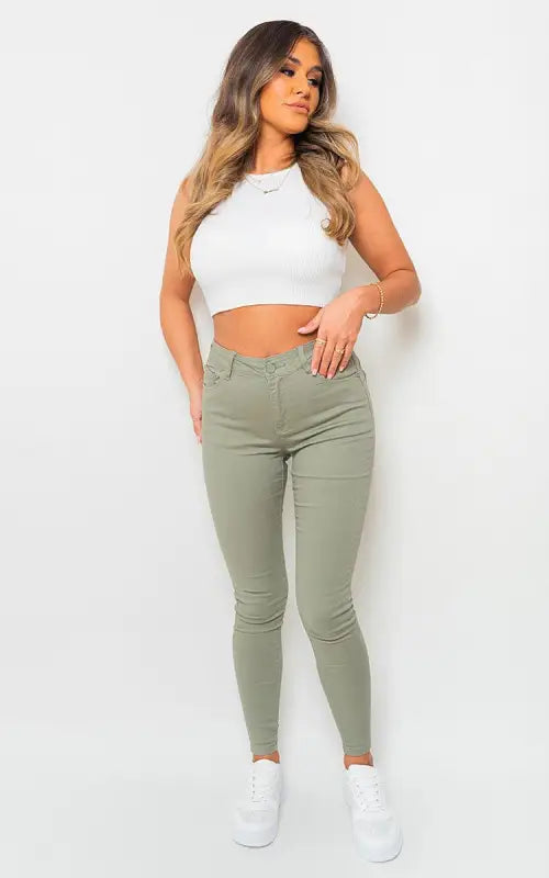 High Waisted Skinny Fit Jeans Elite Urban