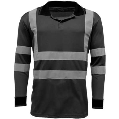 HV005 Hi Vis Long Sleeve Polo Shirt Elite Urban