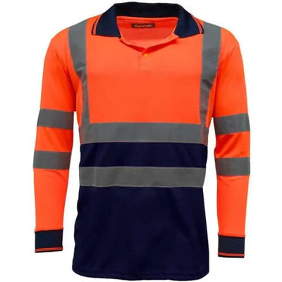 HV005 Hi Vis Long Sleeve Polo Shirt Elite Urban