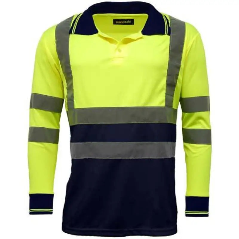 HV005 Hi Vis Long Sleeve Polo Shirt Elite Urban