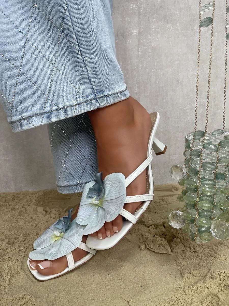 Floral Strap High Heels
