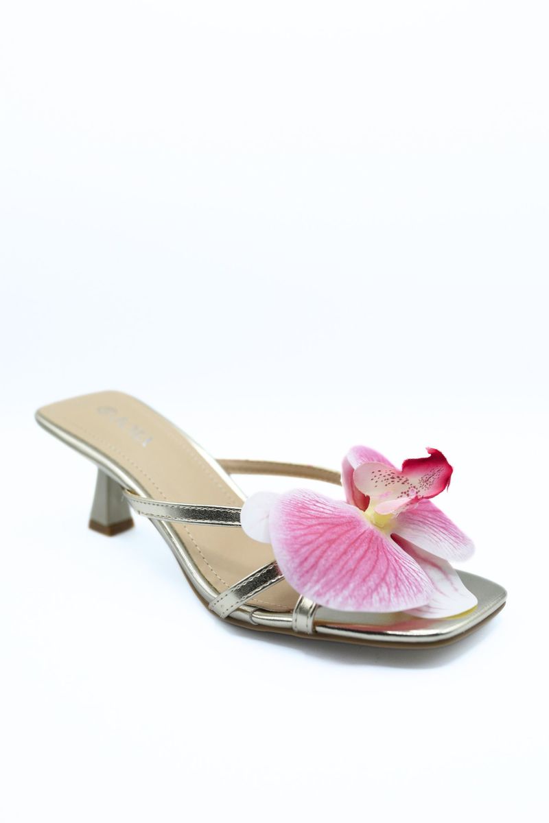 Floral Strap High Heels