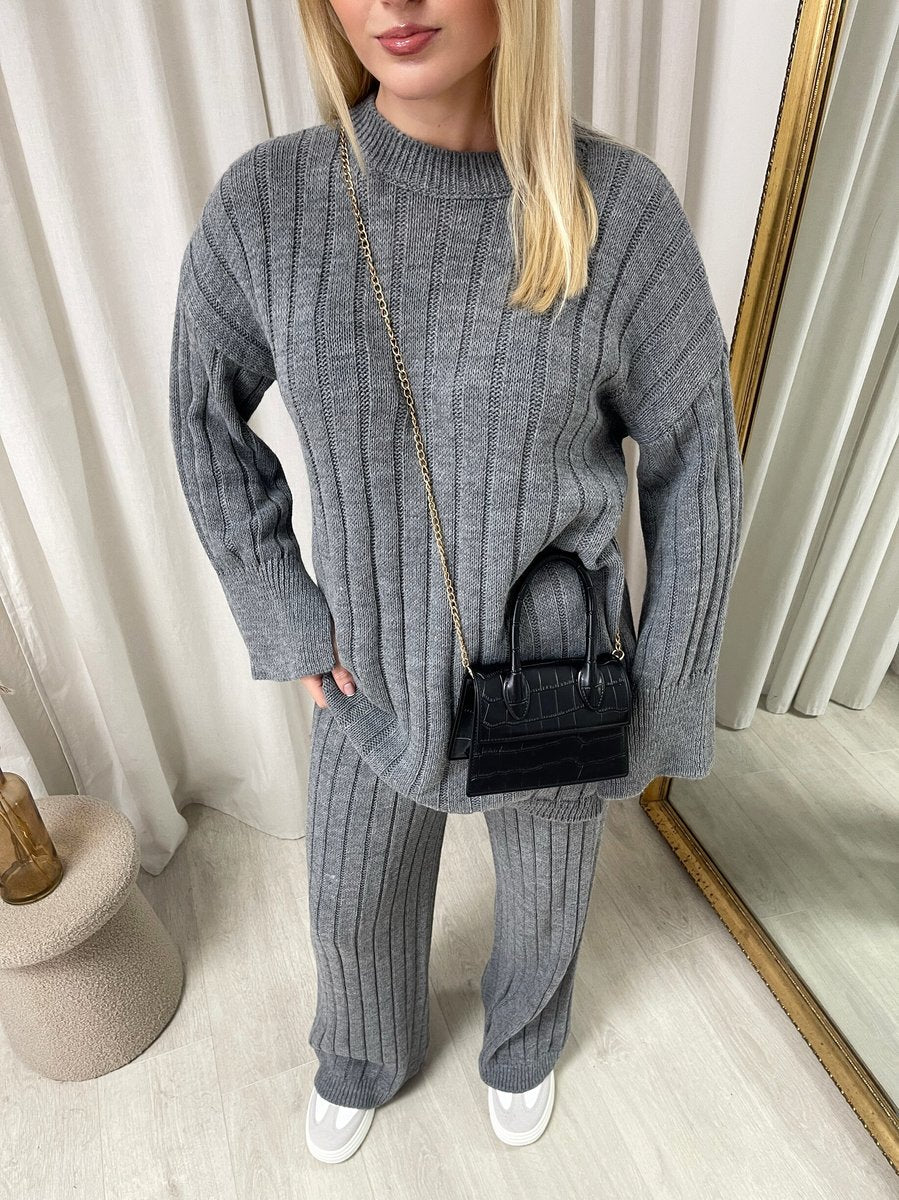 Knitted Long Sleeve Top and Trouser Co-ord Set