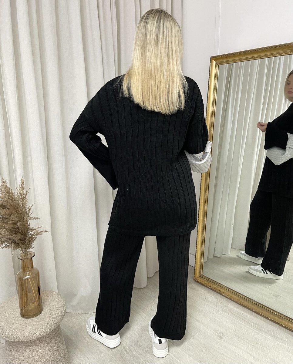 Knitted Long Sleeve Top and Trouser Co-ord Set