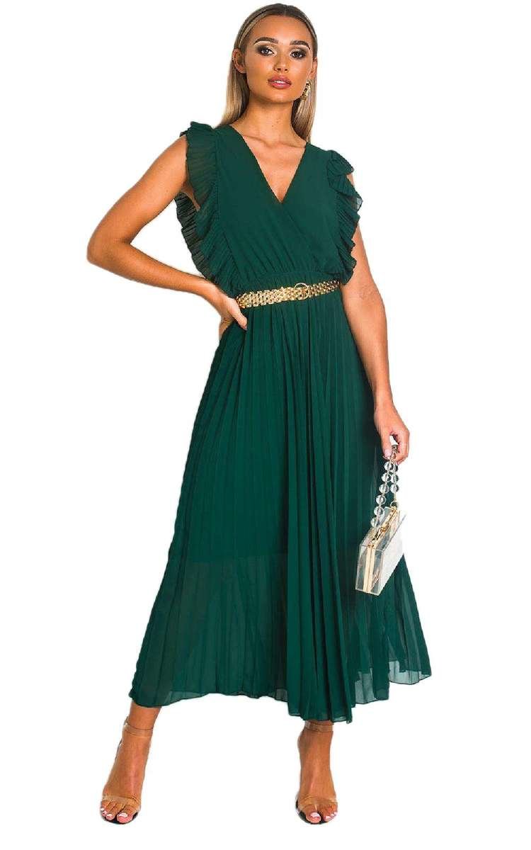 Pleated Maxi Dress