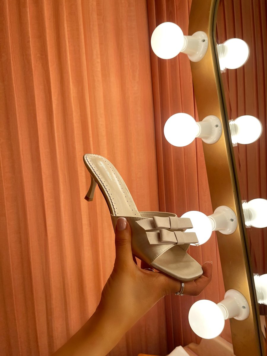 Open Toe Bow Detail High Heels