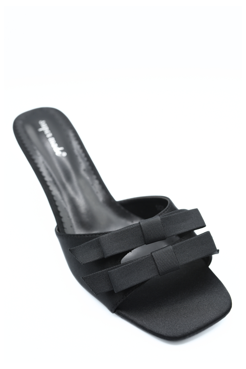 Open Toe Bow Detail High Heels