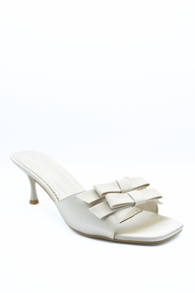 Open Toe Bow Detail High Heels